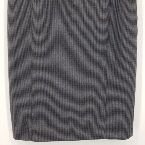 Zara Houndstooth Plaid Sheath Dress S Cap Sleeves Work Career Black Gray - Picture 5 of 8